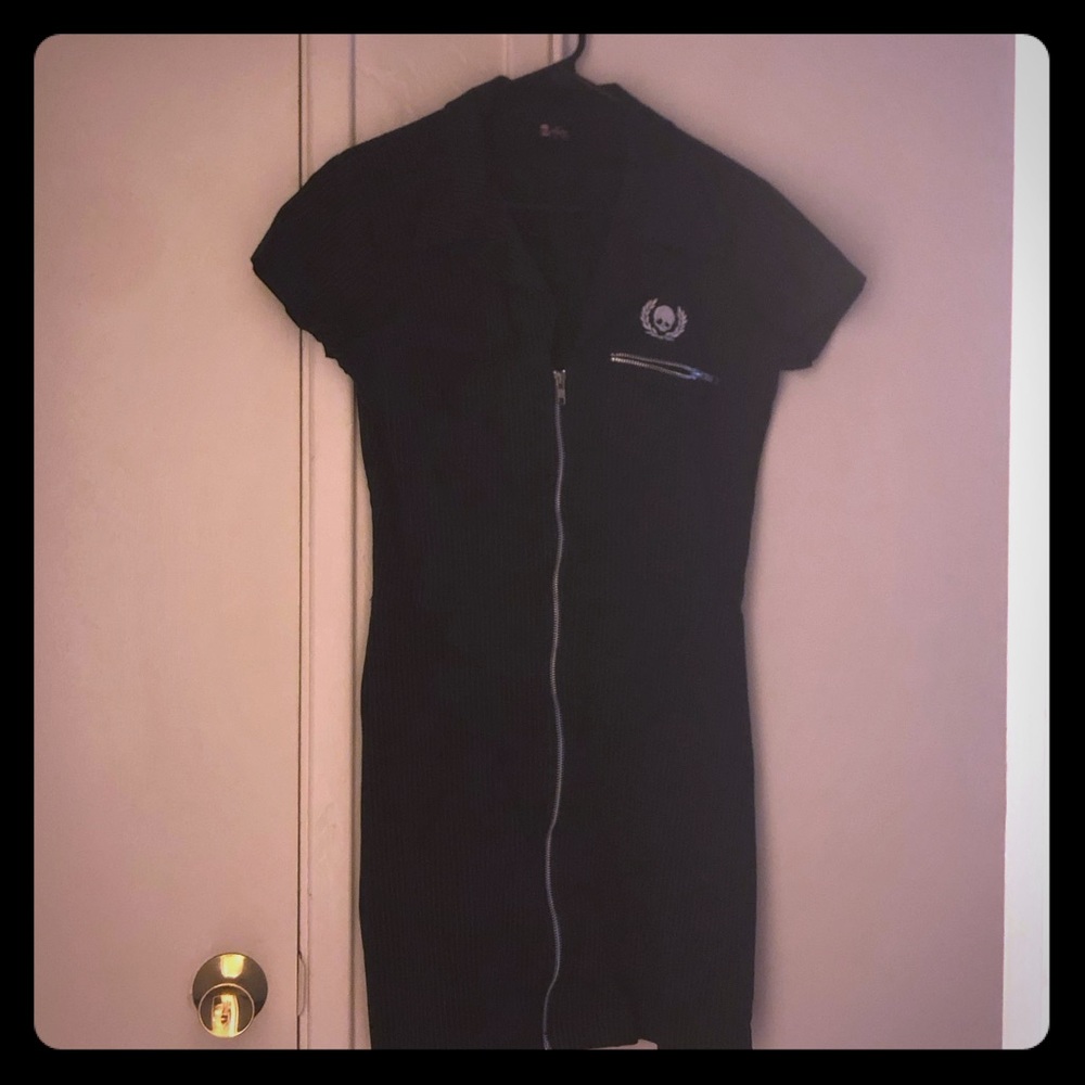 Adeline Street Pinstripe Goth Dress